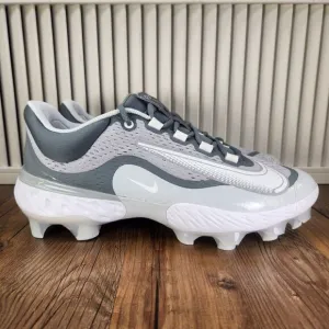 Nike Alpha Huarache Elite 4 Low MCS Mens Sz 11.5 Grey Baseball Cleats FD6221-012