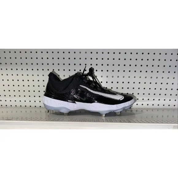 Nike Alpha Huarache Elite 4 Low Mens Metal Baseball Cleats Size 8 Black White