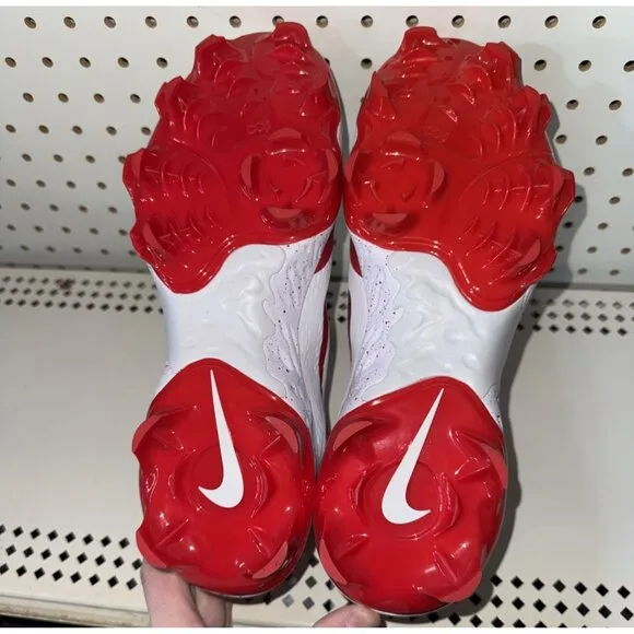 Nike Alpha Huarache Elite 4 MCS Mens Molded Baseball Cleats Size 11 White Red