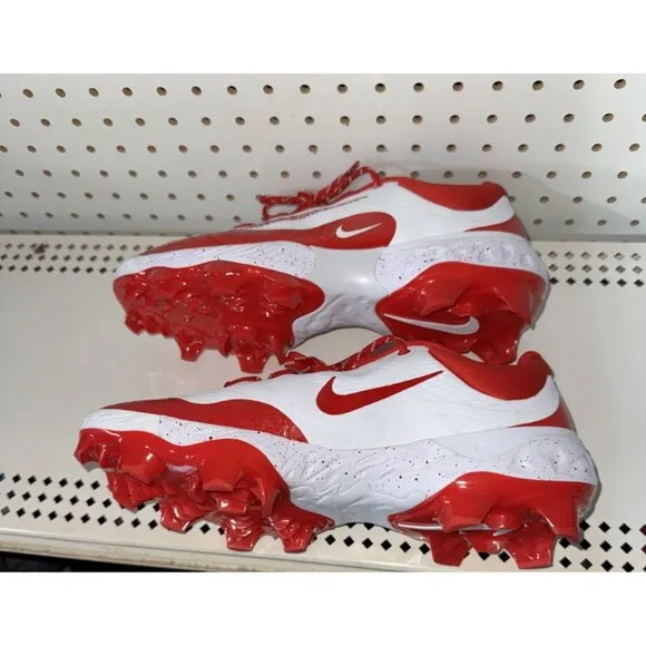 Nike Alpha Huarache Elite 4 MCS Mens Molded Baseball Cleats Size 11 White Red