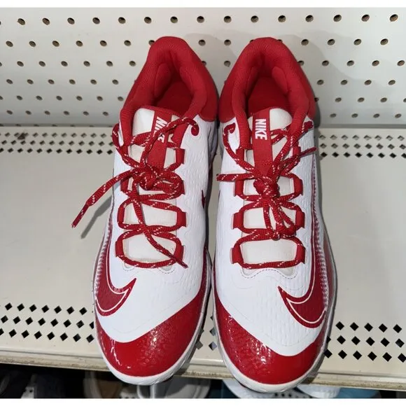 Nike Alpha Huarache Elite 4 MCS Mens Molded Baseball Cleats Size 11 White Red