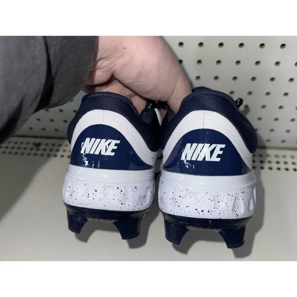 Nike Alpha Huarache Elite 4 MCS Mens Molded Baseball Cleats Size 9.5 White Blue