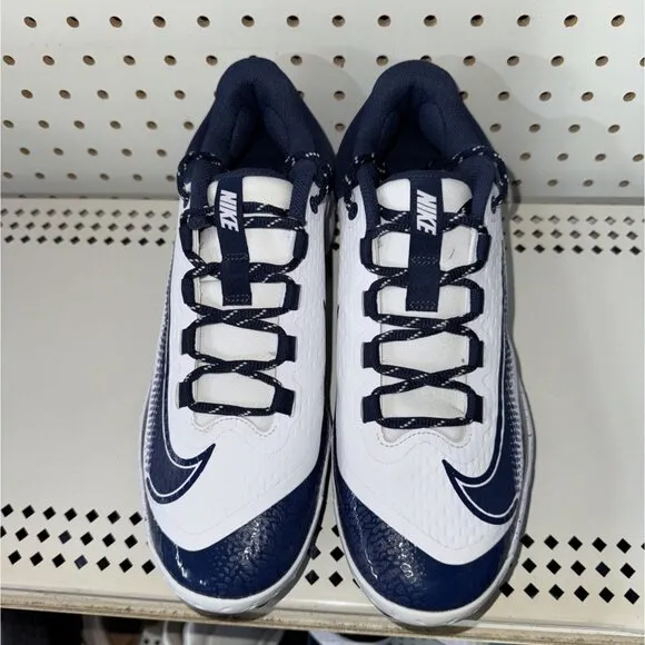 Nike Alpha Huarache Elite 4 MCS Mens Molded Baseball Cleats Size 9.5 White Blue