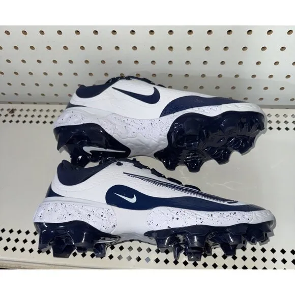Nike Alpha Huarache Elite 4 MCS Mens Molded Baseball Cleats Size 9.5 White Blue