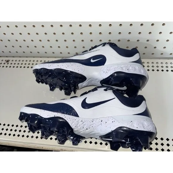 Nike Alpha Huarache Elite 4 MCS Mens Molded Baseball Cleats Size 9.5 White Blue