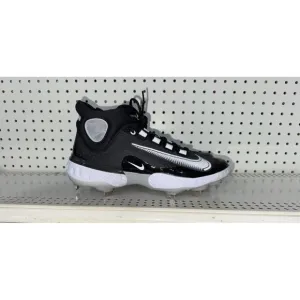 Nike Alpha Huarache Elite 4 Mid Mens Metal Baseball Cleats Size 8.5 Black White