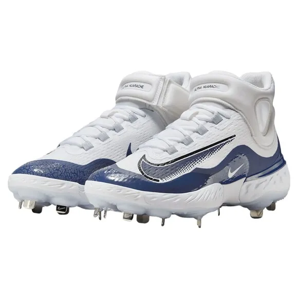 Nike Alpha Huarache Elite 4 Mid Metal Baseball Cleats Shoes Size 8 FD2744-103