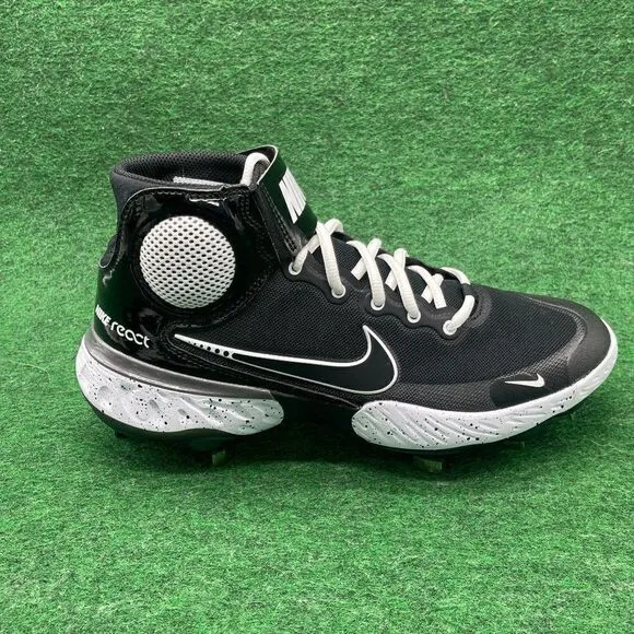 Nike Alpha Huarache Elite 3 Baseball Cleats Black White Men's Size 7