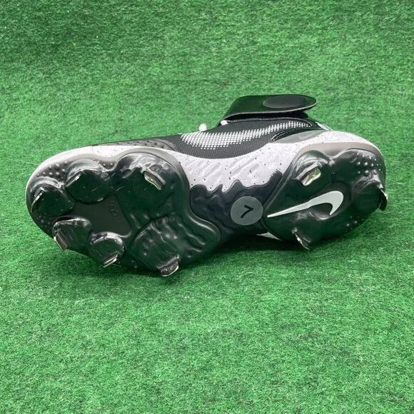 Nike Alpha Huarache Elite 3 Baseball Cleats Black White Men's Size 7