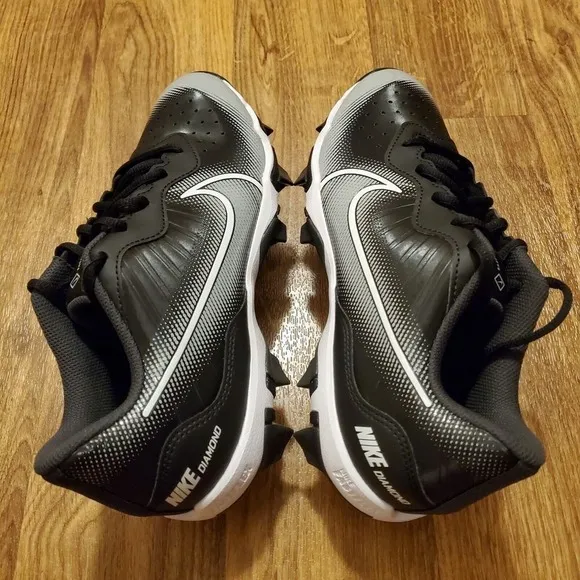Nike Alpha Huarache Keystone 4 RM Baseball Cleats Men 8.5 Black Gray‎ New