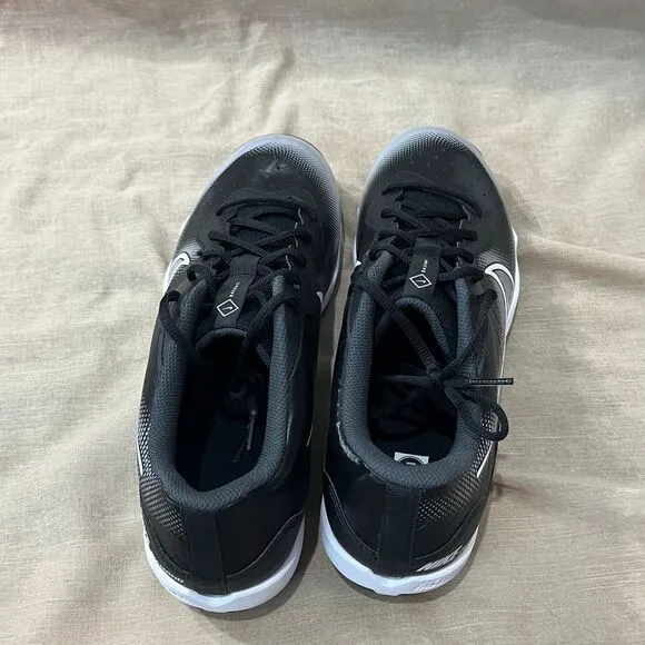 Nike Alpha Huarache Keystone Low Rubber Baseball Cleats Black Gray Size 12, NWOT