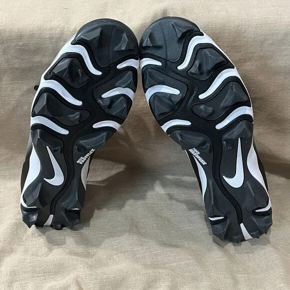 Nike Alpha Huarache Keystone Low Rubber Baseball Cleats Black Gray Size 12, NWOT
