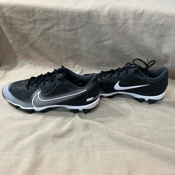 Nike Alpha Huarache Keystone Low Rubber Baseball Cleats Black Gray Size 12, NWOT