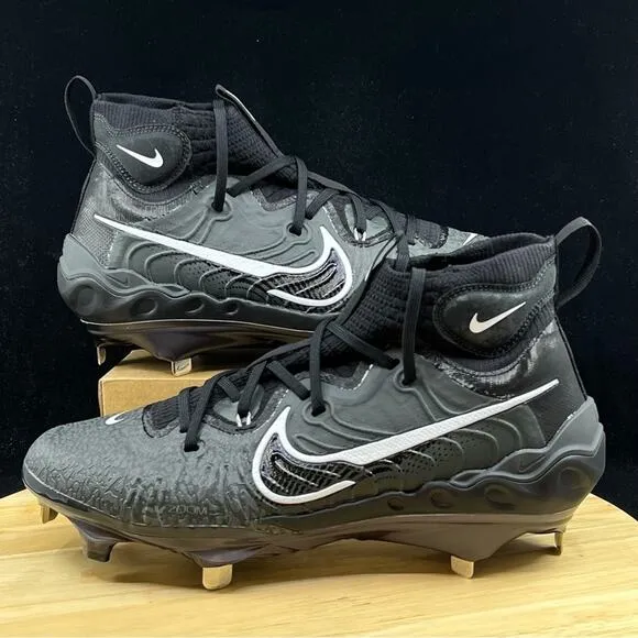 Nike Alpha Huarache NXT Black Metal Baseball Cleats DJ6517-010 Men’s Size 9