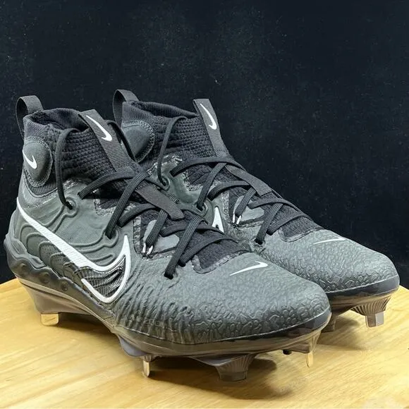 Nike Alpha Huarache NXT Black Metal Baseball Cleats DJ6517-010 Men’s Size 9