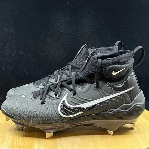 Nike Alpha Huarache NXT Black Metal Baseball Cleats DJ6517-010 Men’s Size 9