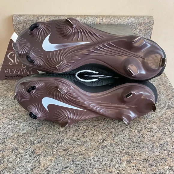 Nike Alpha‎ Huarache NXT Black/Gray Metal Baseball Cleats Size 8.5 (b20)