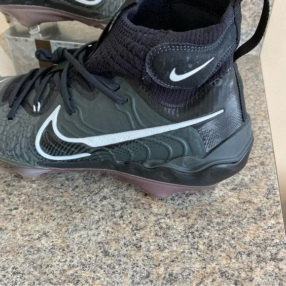 Nike Alpha‎ Huarache NXT Black/Gray Metal Baseball Cleats Size 8.5 (b20)