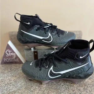 Nike Alpha‎ Huarache NXT Black/Gray Metal Baseball Cleats Size 8.5 (b20)
