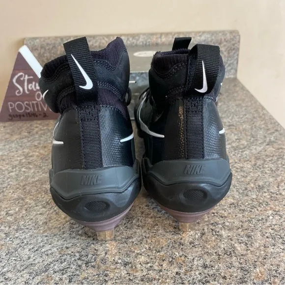 Nike Alpha‎ Huarache NXT Black/Gray Metal Baseball Cleats Size 8.5 (b20)
