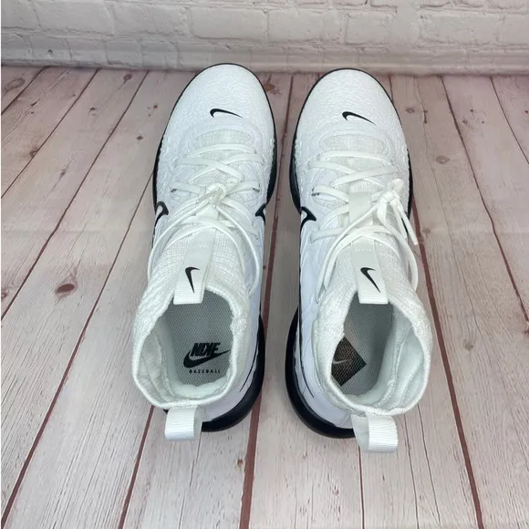 Nike Alpha Huarache NXT MCS White Black Baseball Cleats Mens Size 9 (DJ6519-101)