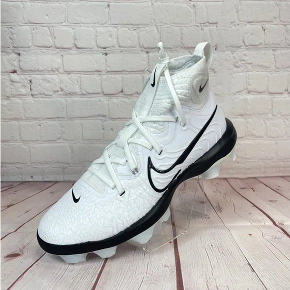 Nike Alpha Huarache NXT MCS White Black Baseball Cleats Mens Size 9 (DJ6519-101)