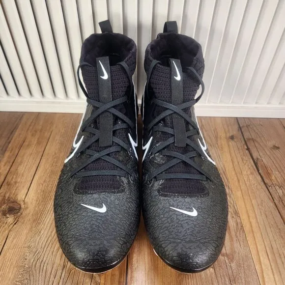 Nike Alpha Huarache NXT Men's 11.5 Black White Metal Baseball Cleats DJ6517-001