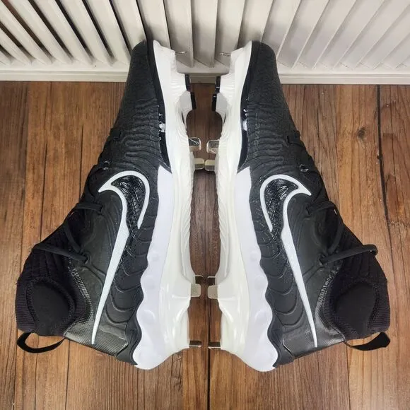 Nike Alpha Huarache NXT Men's 11.5 Black White Metal Baseball Cleats DJ6517-001