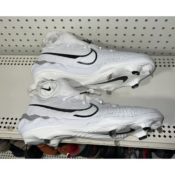 Nike Alpha Huarache NXT Mens Metal Baseball Cleats Size 7.5 White Black Gray