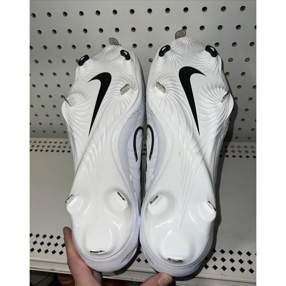 Nike Alpha Huarache NXT Mens Metal Baseball Cleats Size 7.5 White Black Gray