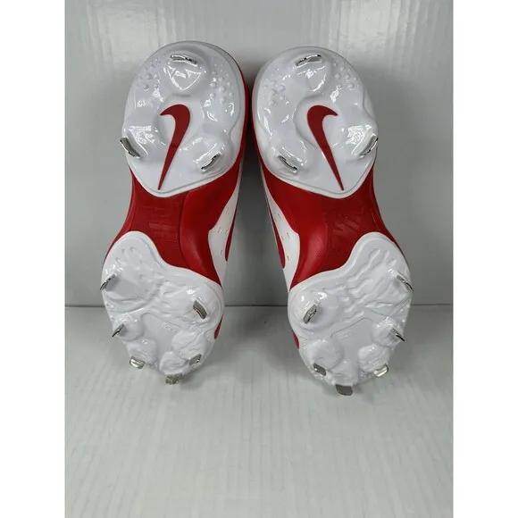 Nike Alpha Huarache Varsity 4 Baseball Cleats Red White DJ6516-104 Mens Size 8