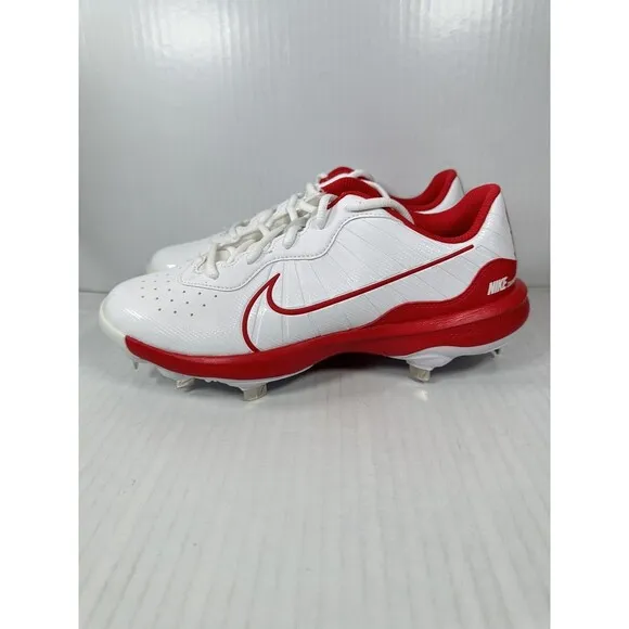 Nike Alpha Huarache Varsity 4 Baseball Cleats Red White DJ6516-104 Mens Size 8