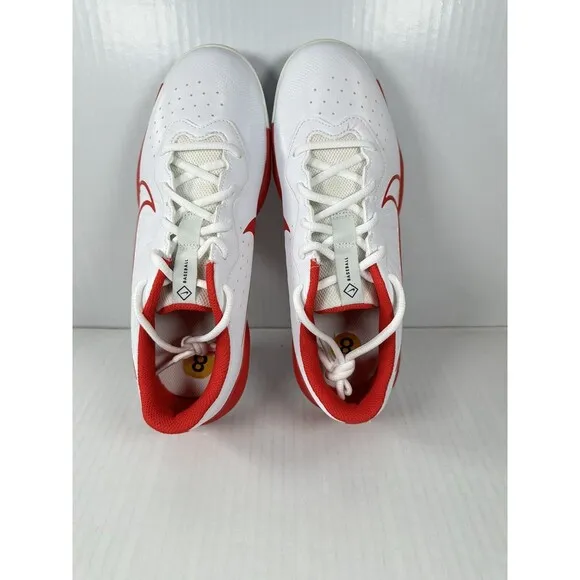 Nike Alpha Huarache Varsity 4 Baseball Cleats Red White DJ6516-104 Mens Size 8