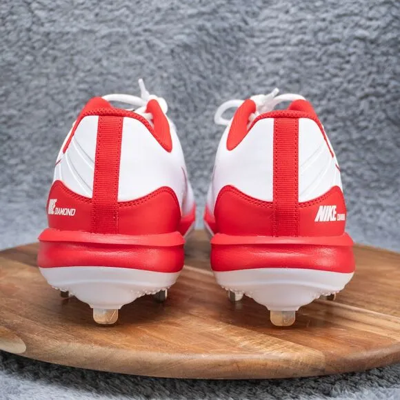 Nike Alpha Huarache Varsity 4 Low Men's 13 Baseball Cleats White Red DJ6516-104