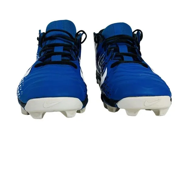 Nike Alpha Menace 2 Shark Football Cleats Mens 12 Blue White AQ7653-402