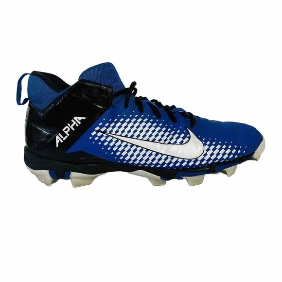 Nike Alpha Menace 2 Shark Football Cleats Mens 12 Blue White AQ7653-402