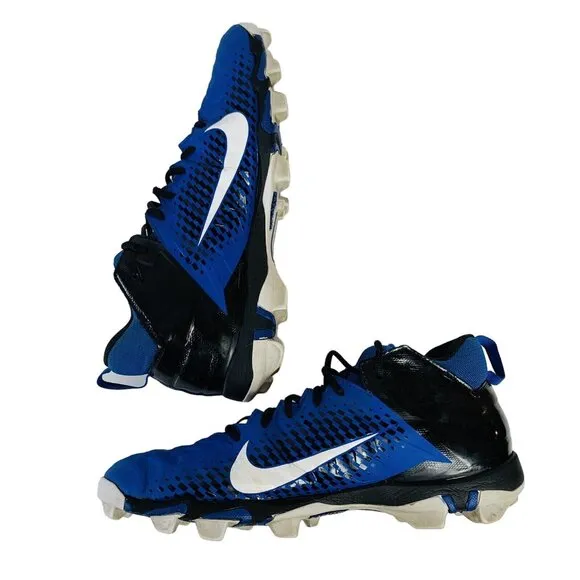Nike Alpha Menace 2 Shark Football Cleats Mens 12 Blue White AQ7653-402