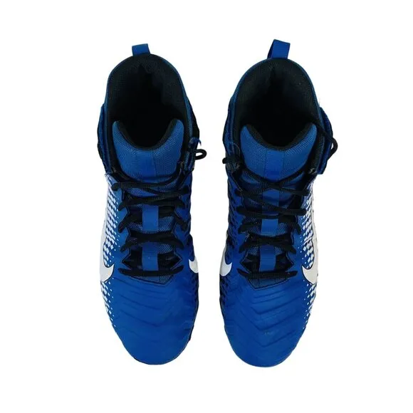 Nike Alpha Menace 2 Shark Football Cleats Mens 12 Blue White AQ7653-402