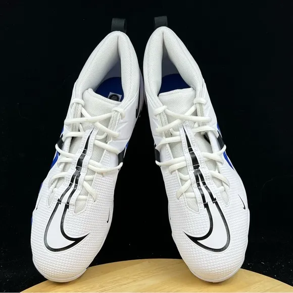Nike Alpha Menace 3 Shark Football Cleats White Blue Men's Sizes CV0582-101
