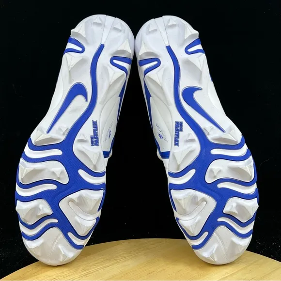 Nike Alpha Menace 3 Shark Football Cleats White Blue Men's Sizes CV0582-101