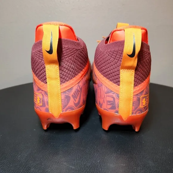 Nike Alpha Menace 4 Elite Football Cleats Sz 12 New Orange/Yellow/Black