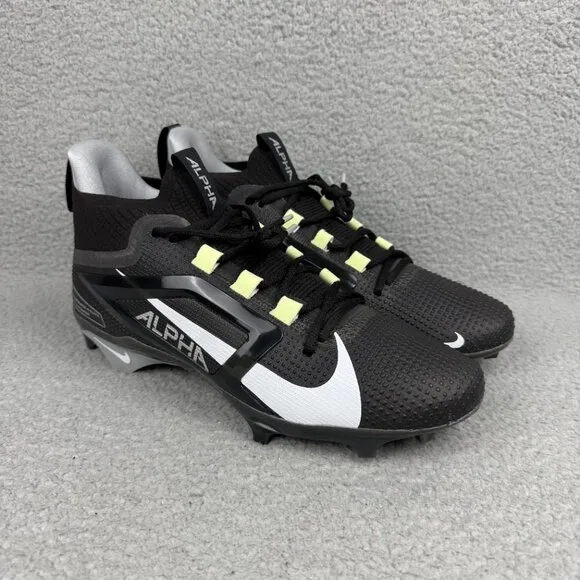 Nike Alpha Menace 4 Elite Mens 11 Shoes Black White Football Cleats Sneakers
