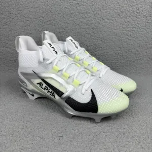 Nike Alpha Menace 4 Elite Mens 9 Shoes White Black Football Cleats Sneakers 2024