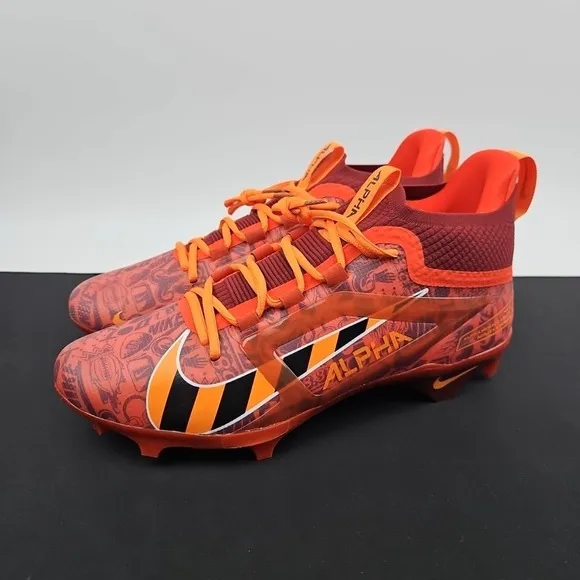 Nike Alpha Menace 4 Elite NRG FQ4046-600 Red Football Cleats Men's Size 12 New