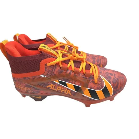 Nike Alpha Menace 4 Elite NRG FQ4046-600 Red Football Cleats Shoes Men's 9.5