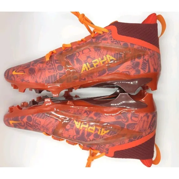 Nike Alpha Menace 4 Elite NRG FQ4046-600 Red Football Cleats Shoes Men's 9.5