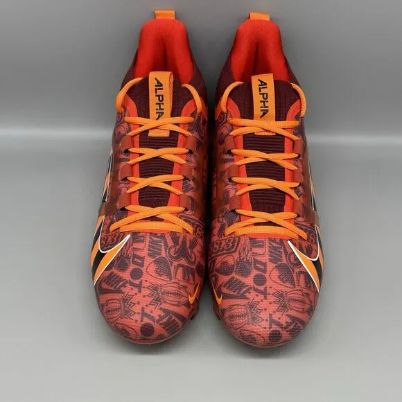 Nike Alpha Menace 4 Elite NRG Red Orange Football Cleats Size 10 FQ4046-600