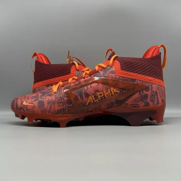 Nike Alpha Menace 4 Elite NRG Red Orange Football Cleats Size 8 FQ4046-600