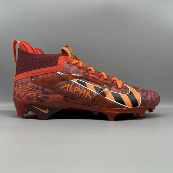 Nike Alpha Menace 4 Elite NRG Red Orange Football Cleats Size 8 FQ4046-600