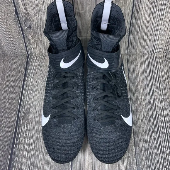 Nike Alpha Menace Elite 2 Flyknit Black/Dark Grey/White Mens 13 AO3374-001
